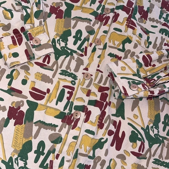 Vintage abstract 80s long sleeved shirt - Picture 2 of 4